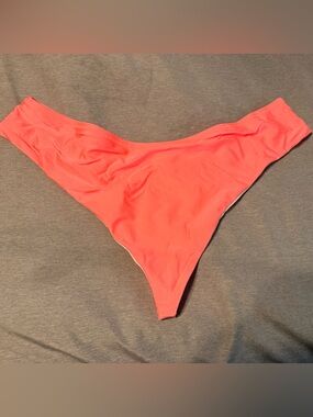Curvy Beach Neon Coral Cheeky Bikini Bottom